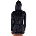 Black Burnt Wood Texture Women s Long Sleeve Hooded T-shirt View2