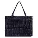 Black Burnt Wood Texture Medium Tote Bag View1