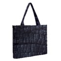 Black Burnt Wood Texture Medium Tote Bag View2