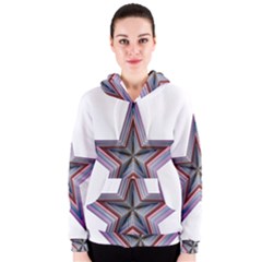 Star Abstract Geometric Art Women s Zipper Hoodie by Amaryn4rt