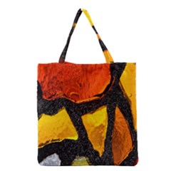 Colorful Glass Mosaic Art And Abstract Wall Background Grocery Tote Bag by Amaryn4rt