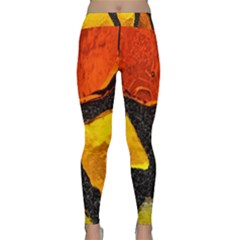 Colorful Glass Mosaic Art And Abstract Wall Background Classic Yoga Leggings by Amaryn4rt