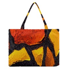 Colorful Glass Mosaic Art And Abstract Wall Background Medium Zipper Tote Bag by Amaryn4rt