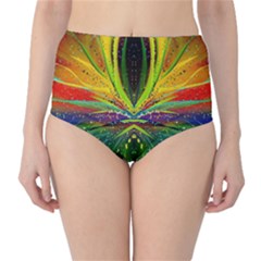 Future Abstract Desktop Wallpaper High-waist Bikini Bottoms by Amaryn4rt