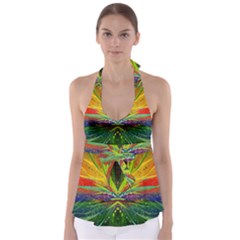 Future Abstract Desktop Wallpaper Babydoll Tankini Top by Amaryn4rt