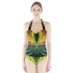 Future Abstract Desktop Wallpaper Halter Swimsuit by Amaryn4rt