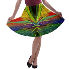 Future Abstract Desktop Wallpaper A-line Skater Skirt by Amaryn4rt