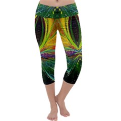 Future Abstract Desktop Wallpaper Capri Yoga Leggings by Amaryn4rt