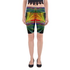 Future Abstract Desktop Wallpaper Yoga Cropped Leggings by Amaryn4rt