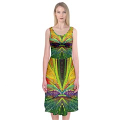 Future Abstract Desktop Wallpaper Midi Sleeveless Dress by Amaryn4rt