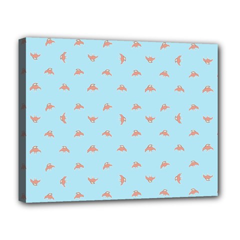 Spaceship Cartoon Pattern Drawing Canvas 14  X 11  by dflcprints