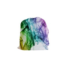 Colour Smoke Rainbow Color Design Drawstring Pouches (small)  by Amaryn4rt