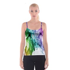 Colour Smoke Rainbow Color Design Spaghetti Strap Top by Amaryn4rt