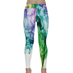 Colour Smoke Rainbow Color Design Classic Yoga Leggings by Amaryn4rt