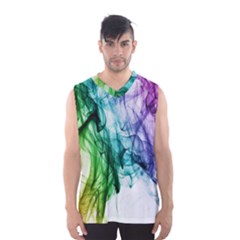 Colour Smoke Rainbow Color Design Men s Basketball Tank Top by Amaryn4rt