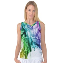 Colour Smoke Rainbow Color Design Women s Basketball Tank Top by Amaryn4rt