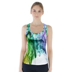 Colour Smoke Rainbow Color Design Racer Back Sports Top by Amaryn4rt