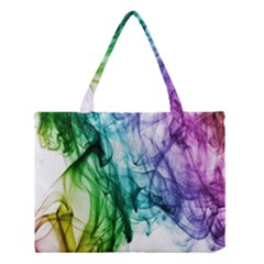 Colour Smoke Rainbow Color Design Medium Tote Bag by Amaryn4rt