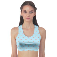 Spaceship Cartoon Pattern Drawing Sports Bra by dflcprintsclothing