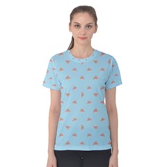 Spaceship Cartoon Pattern Drawing Women s Cotton Tee