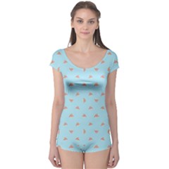 Spaceship Cartoon Pattern Drawing Boyleg Leotard  by dflcprintsclothing