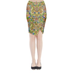 Lizard And A Skull Midi Wrap Pencil Skirt by pepitasart