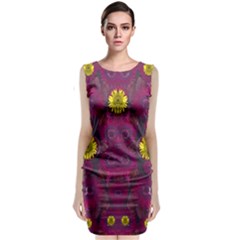 Colors And Wonderful Sun  Flowers Classic Sleeveless Midi Dress by pepitasart