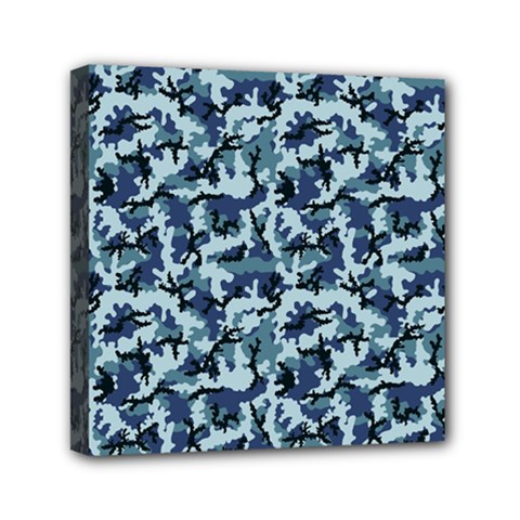 Navy Camouflage Mini Canvas 6  X 6  by sifis