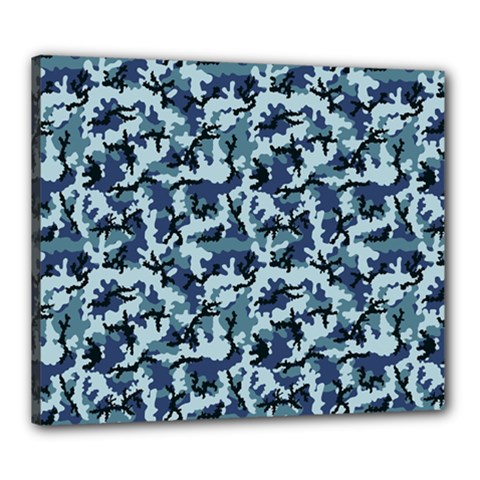 Navy Camouflage Canvas 24  X 20  by sifis