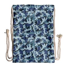 Navy Camouflage Drawstring Bag (large) by sifis