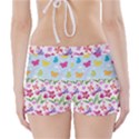 Watercolor flowers and butterflies pattern Boyleg Bikini Wrap Bottoms View2