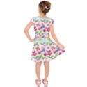 Watercolor flowers and butterflies pattern Kids  Short Sleeve Dress View2