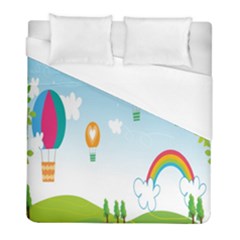 Landscape Sky Rainbow Garden Duvet Cover (full/ Double Size) by Amaryn4rt