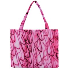 An Unusual Background Photo Of Black Swirls On Pink And Magenta Mini Tote Bag by Amaryn4rt