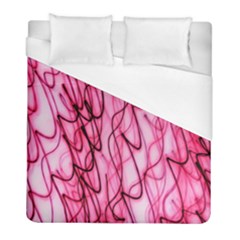 An Unusual Background Photo Of Black Swirls On Pink And Magenta Duvet Cover (full/ Double Size) by Amaryn4rt