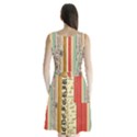 Digitally Created Collage Pattern Made Up Of Patterned Stripes Sleeveless Chiffon Waist Tie Dress View2