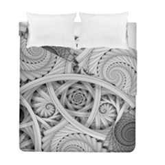 Fractal Wallpaper Black N White Chaos Duvet Cover Double Side (full/ Double Size) by Amaryn4rt