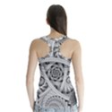 Fractal Wallpaper Black N White Chaos Racer Back Sports Top View2