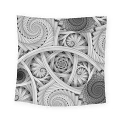 Fractal Wallpaper Black N White Chaos Square Tapestry (small) by Amaryn4rt