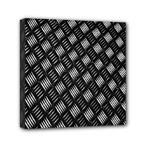 Abstract Of Metal Plate With Lines Mini Canvas 6  X 6  by Amaryn4rt