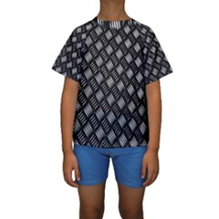 Abstract Of Metal Plate With Lines Kids  Short Sleeve Swimwear by Amaryn4rt