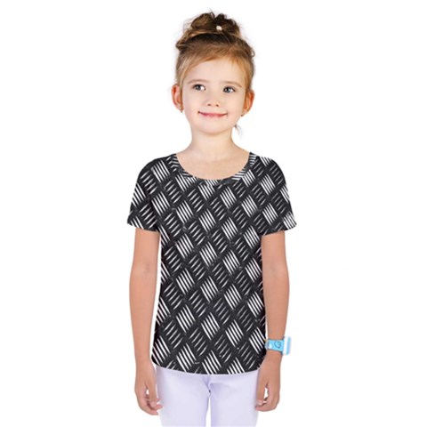 Abstract Of Metal Plate With Lines Kids  One Piece Tee by Amaryn4rt