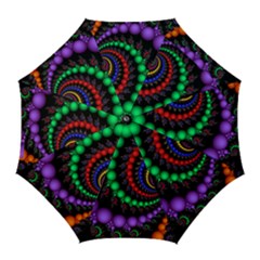 Fractal Background With High Quality Spiral Of Balls On Black Golf Umbrellas by Amaryn4rt