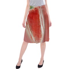 Red Pepper And Bubbles Midi Beach Skirt by Amaryn4rt