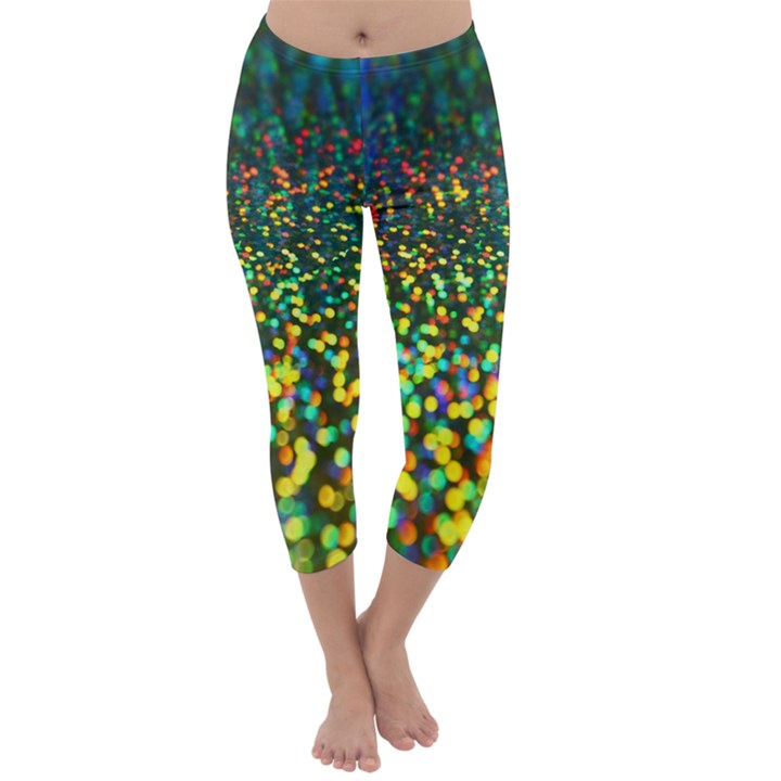 Construction Paper Iridescent Capri Winter Leggings 