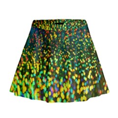 Construction Paper Iridescent Mini Flare Skirt by Amaryn4rt