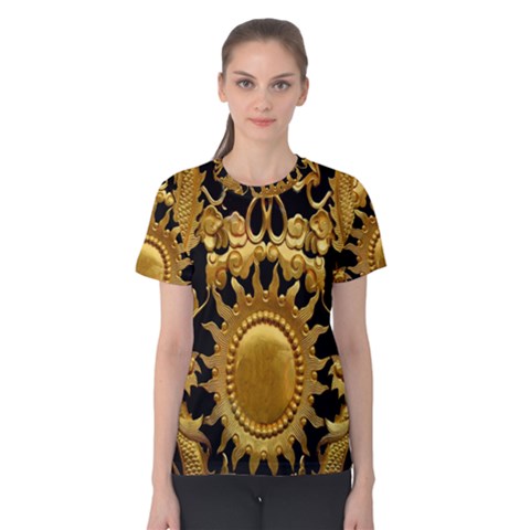 Golden Sun Women s Cotton Tee by Amaryn4rt