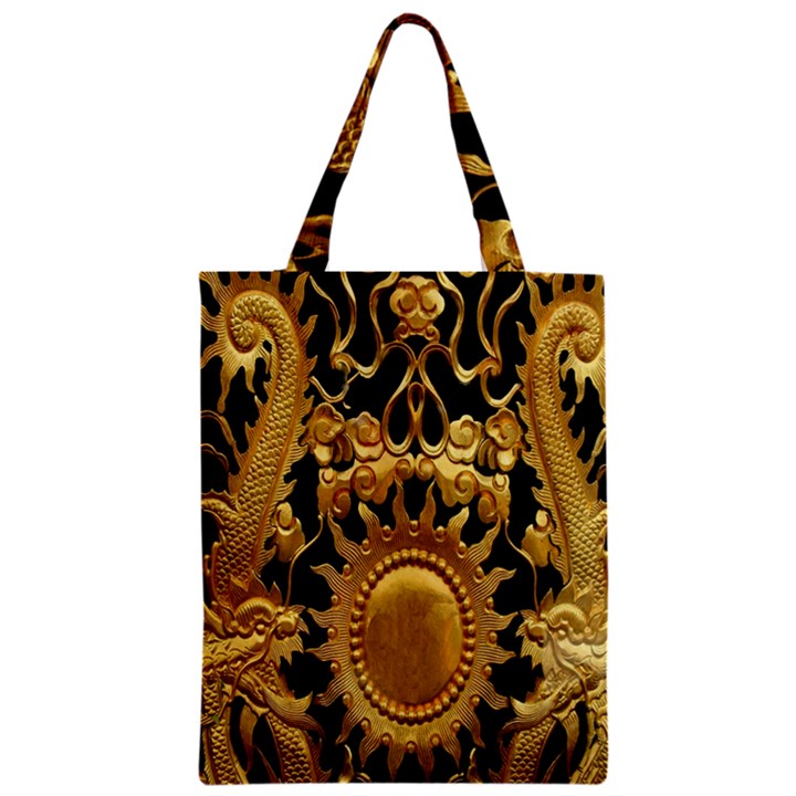 Golden Sun Zipper Classic Tote Bag