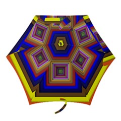 Square Abstract Geometric Art Mini Folding Umbrellas