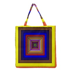 Square Abstract Geometric Art Grocery Tote Bag